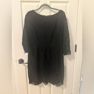 Black lace cocktail dress